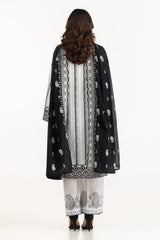 3PC Lawn Lacquer Printed Suit With Embroidered