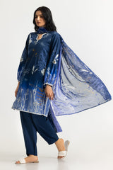 3PC Lawn Printed Suit With Chiffon Embroidered Dupatta