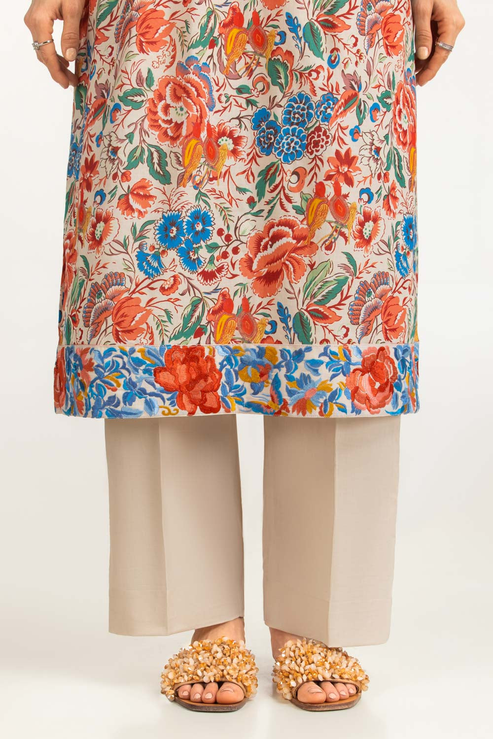 3PC Lawn Printed Suit With Embroidered Border