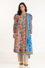 3PC Lawn Printed Suit With Embroidered Border