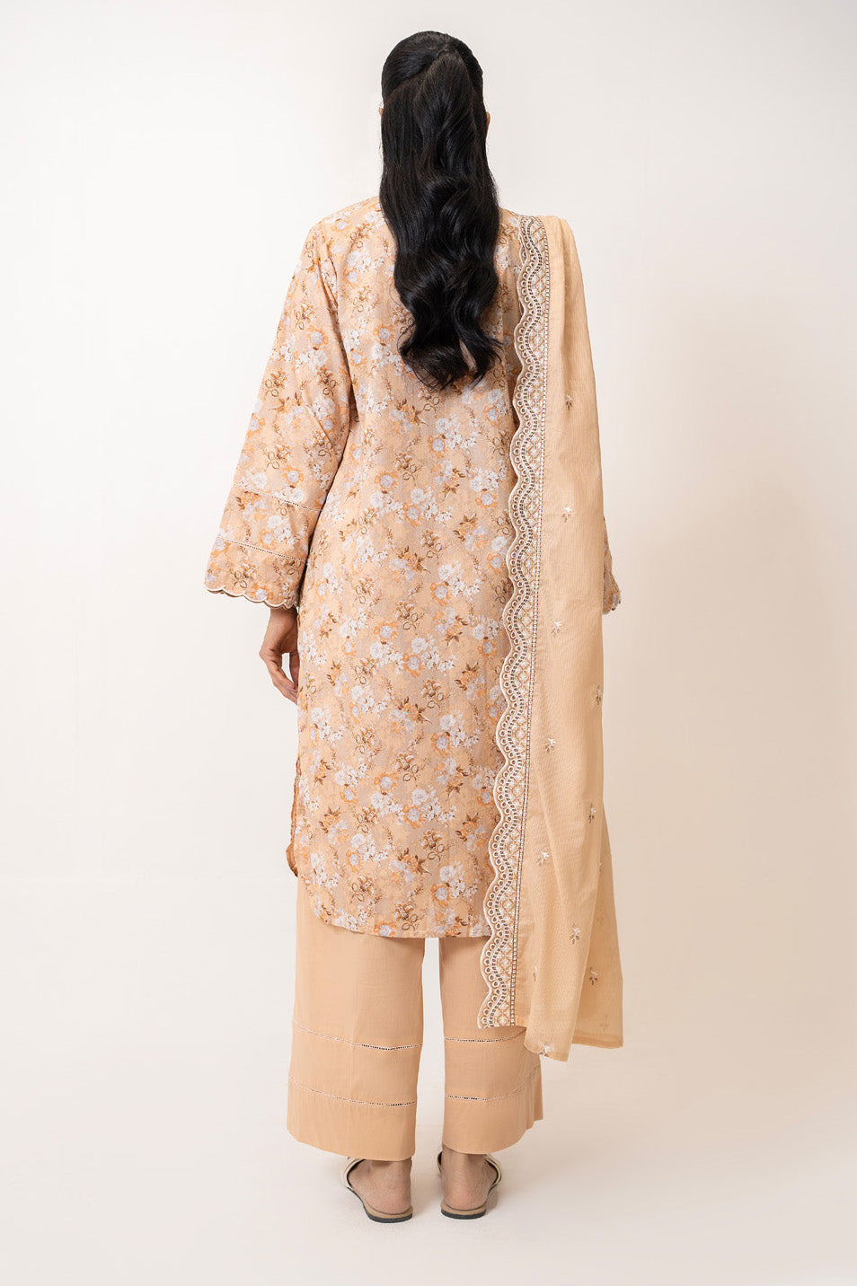 3PC Lawn Printed Suit With Embroidered Dupatta