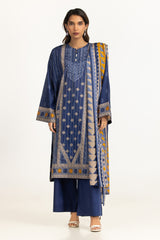 3PC Lawn Printed Suit With Embroidered