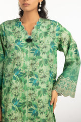 3PC Lawn Printed Suit With Embroidered