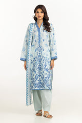 3PC Lawn Printed Suit With Embroidered