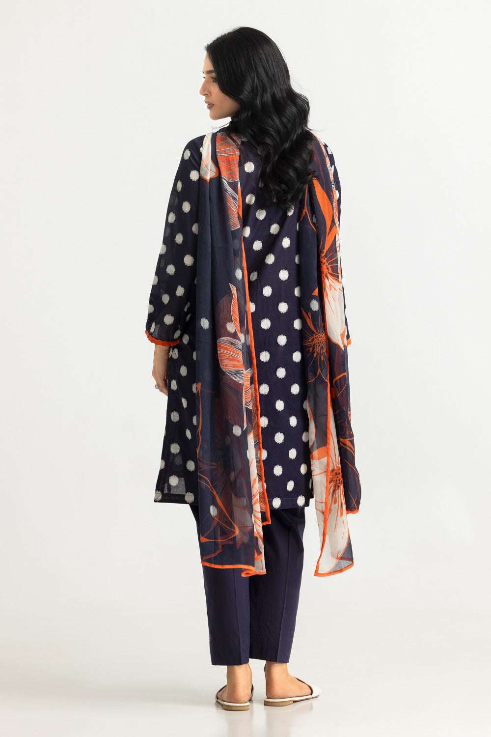 3PC Lawn Printed Suit With Embroidered
