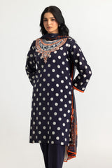 3PC Lawn Printed Suit With Embroidered