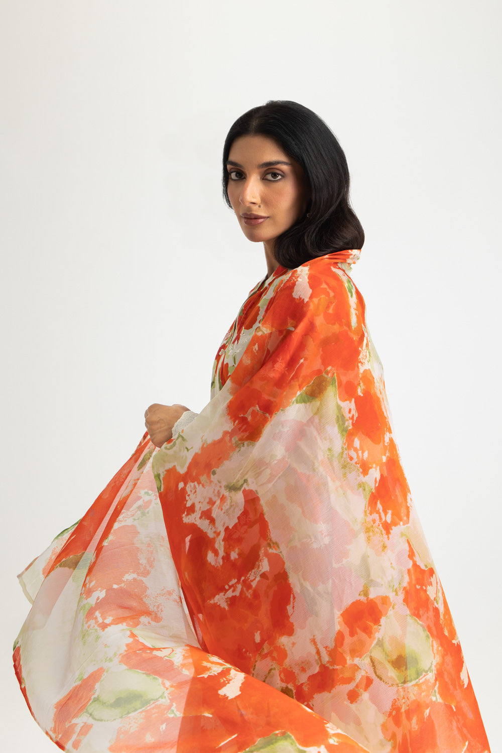 3PC Lawn Printed Suit With Embroidered