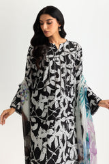 3PC Lawn Printed Suit With Embroidered