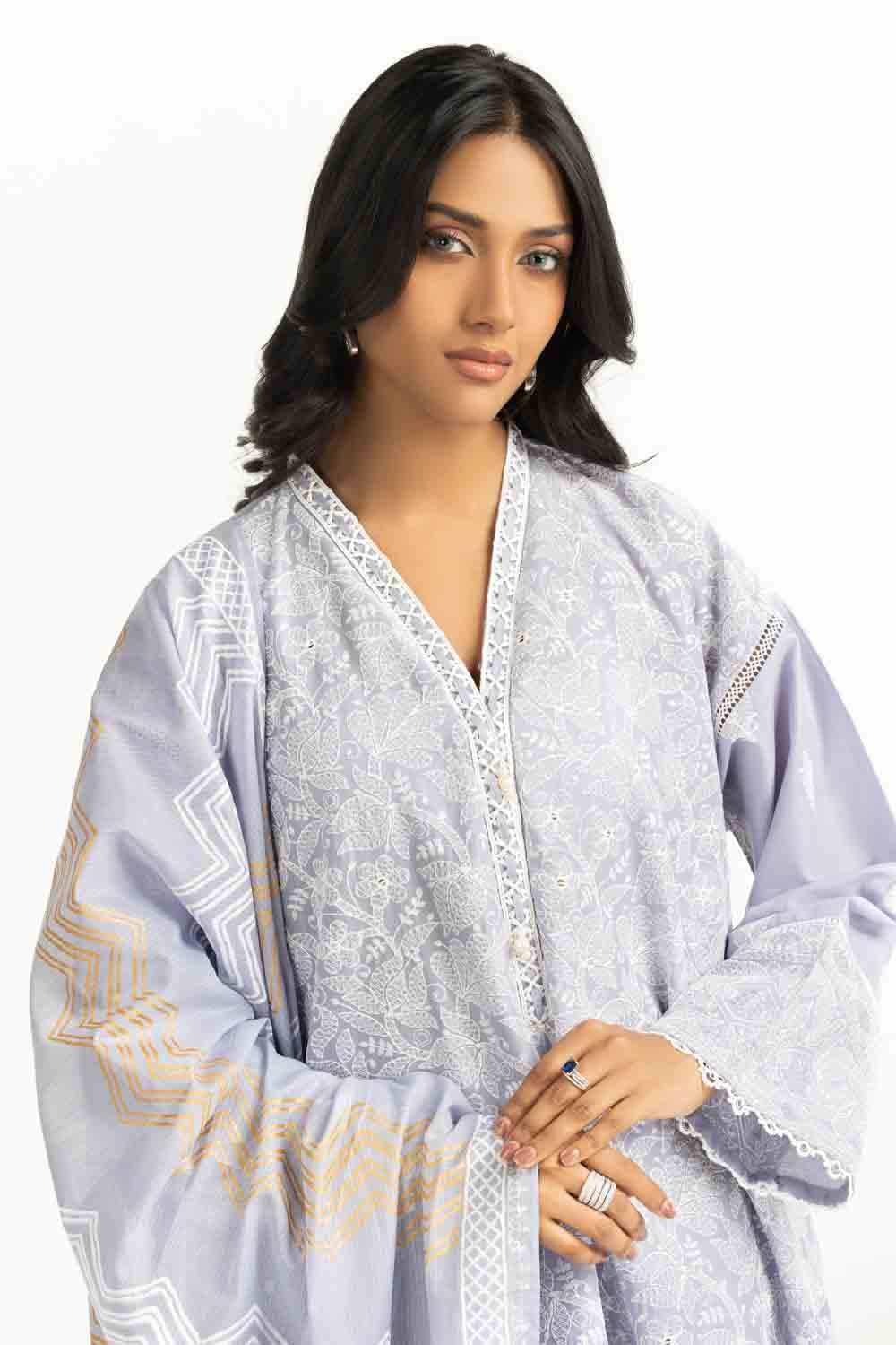 3PC Lawn Sequence Embroidered Suit