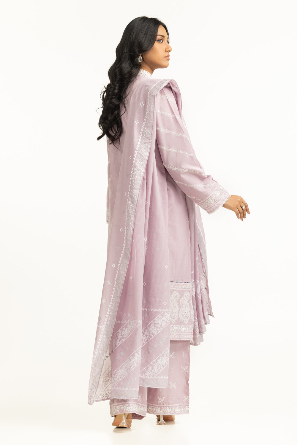 3PC Lawn Sequence Embroidered Suit