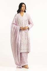 3PC Lawn Sequence Embroidered Suit
