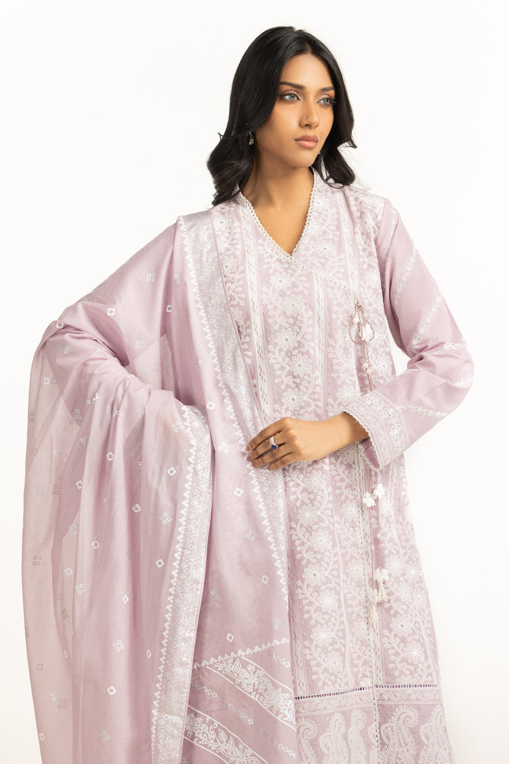 3PC Lawn Sequence Embroidered Suit