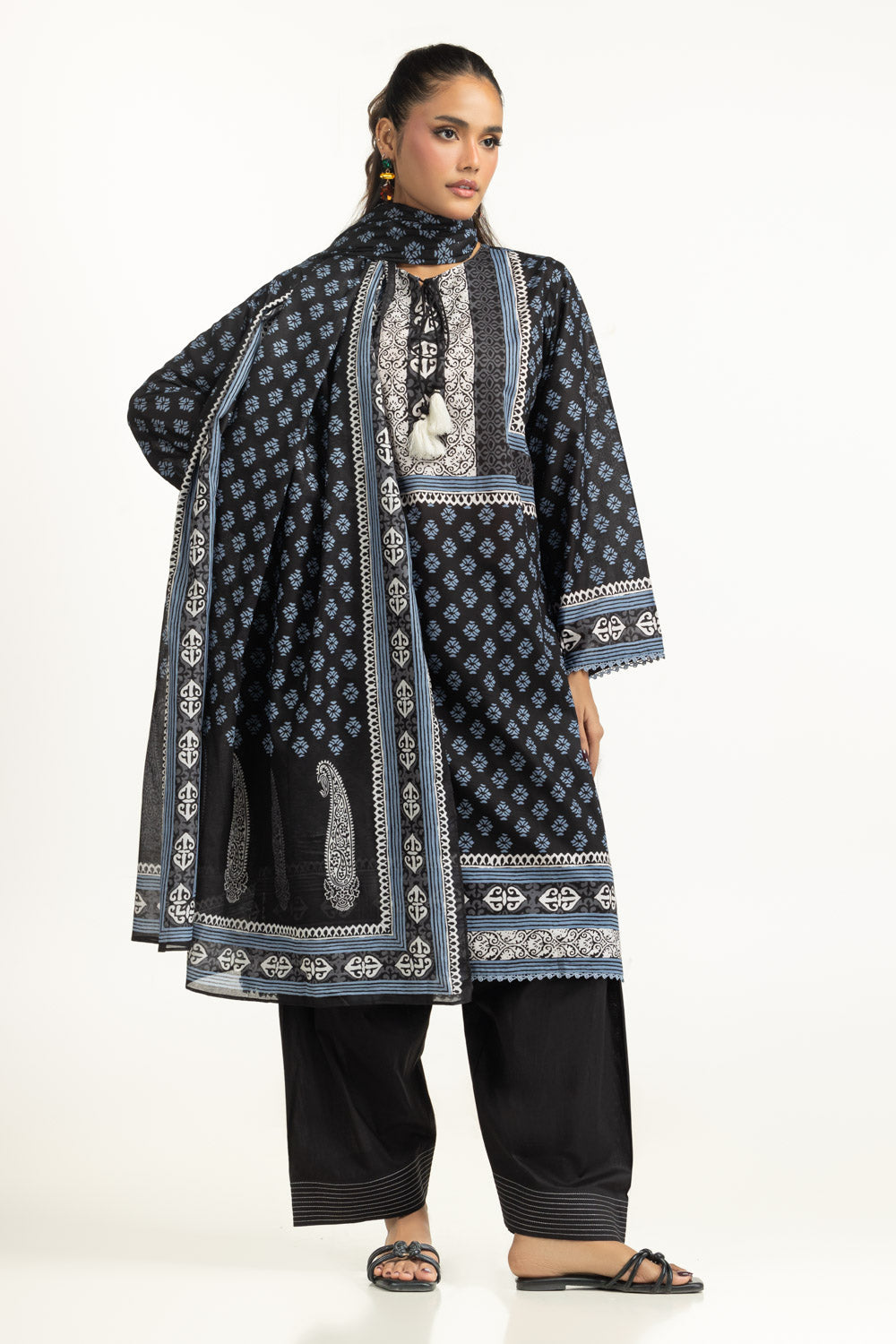 3PC Printed Lawn Suit