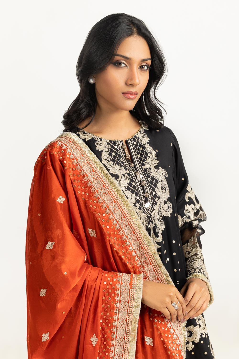 3PC Rawsilk Embroidered Suit