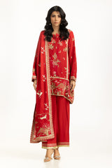 3PC Rawsilk Embroidered Suit