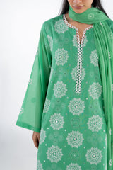 3PC Swiss Voile Embroidered Suit