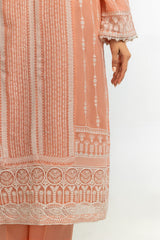 3PC Chiffon Embroidered Suit