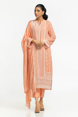 3PC Chiffon Embroidered Suit