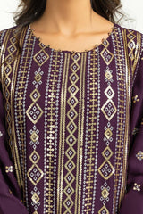 3PC Chiffon Embroidered Suit