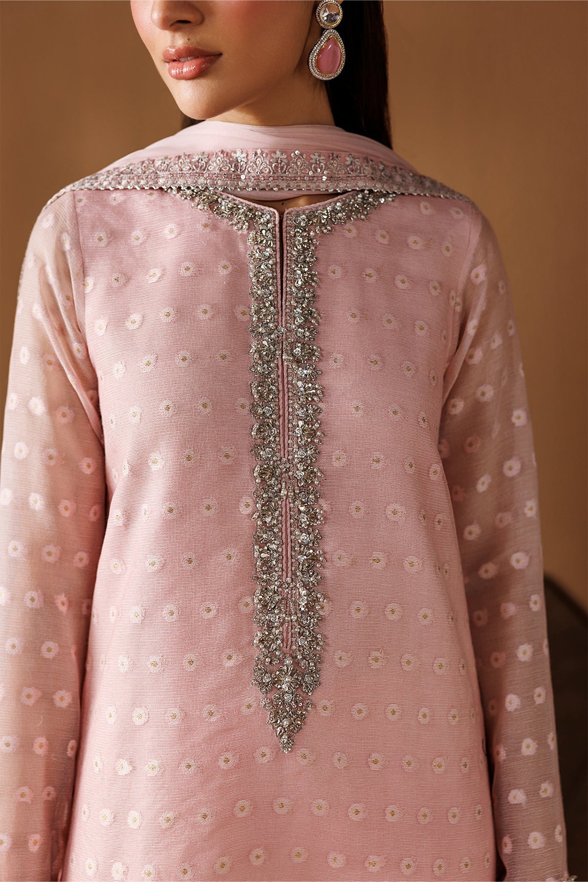 EMBROIDERED COTTON NET PR-1286