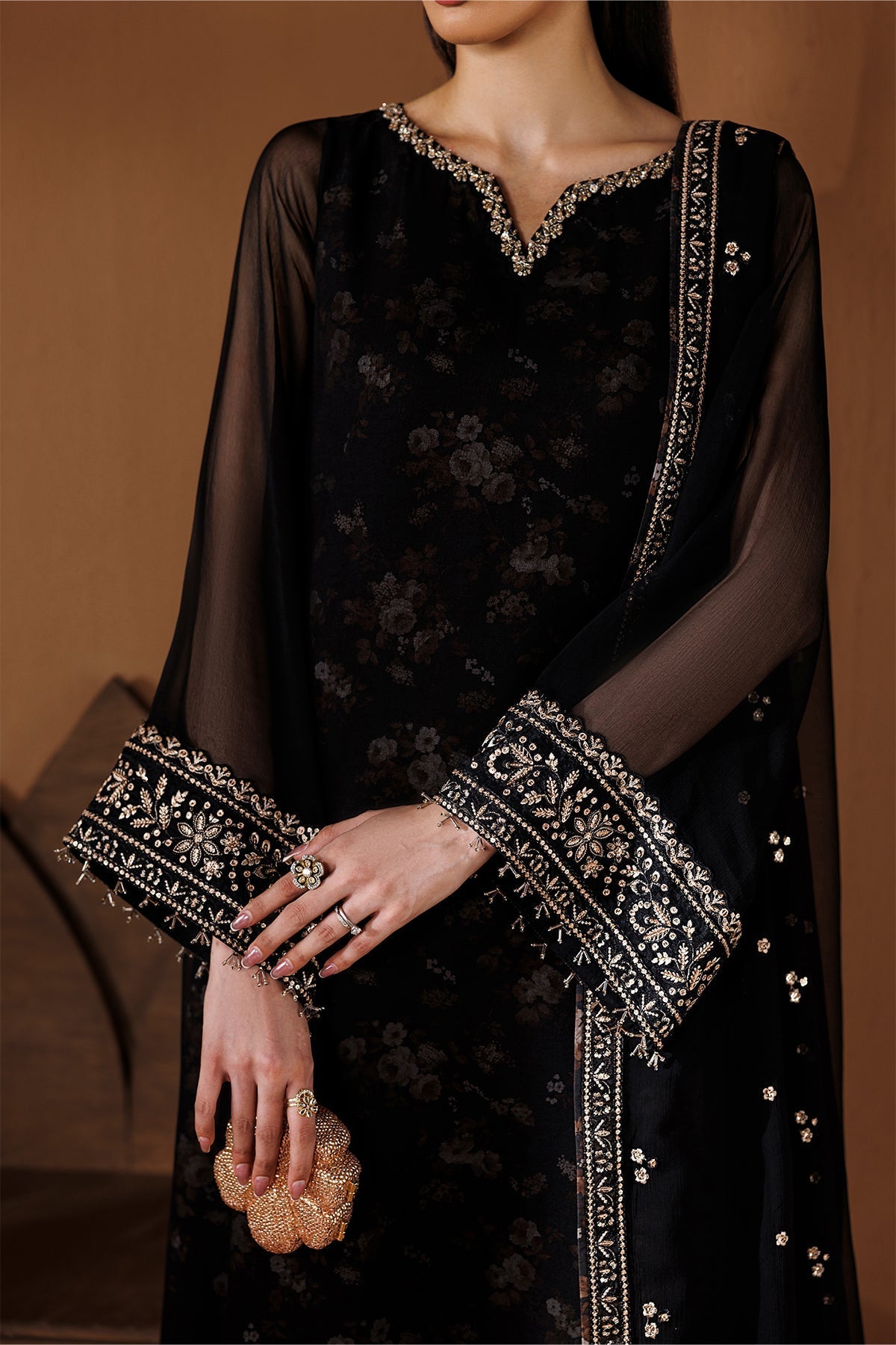 EMBROIDERED CHIFFON PR-1288
