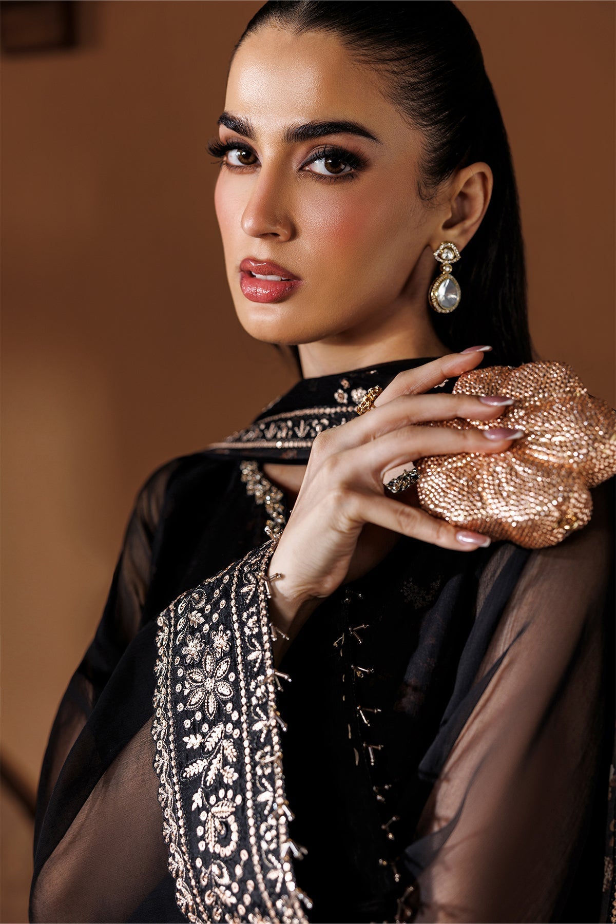 EMBROIDERED CHIFFON PR-1288
