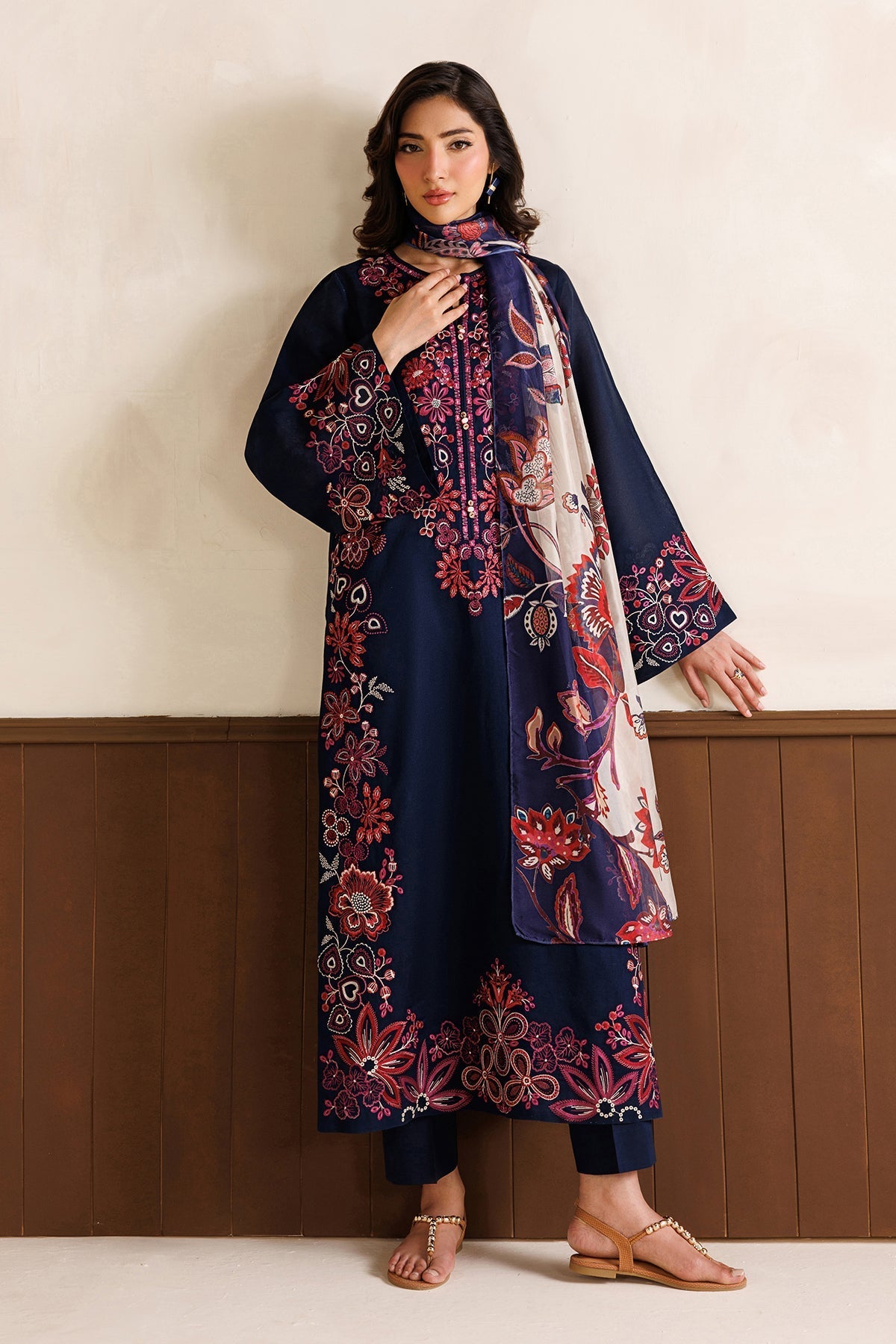 EMBROIDERED DOBBY LAWN PR-1337