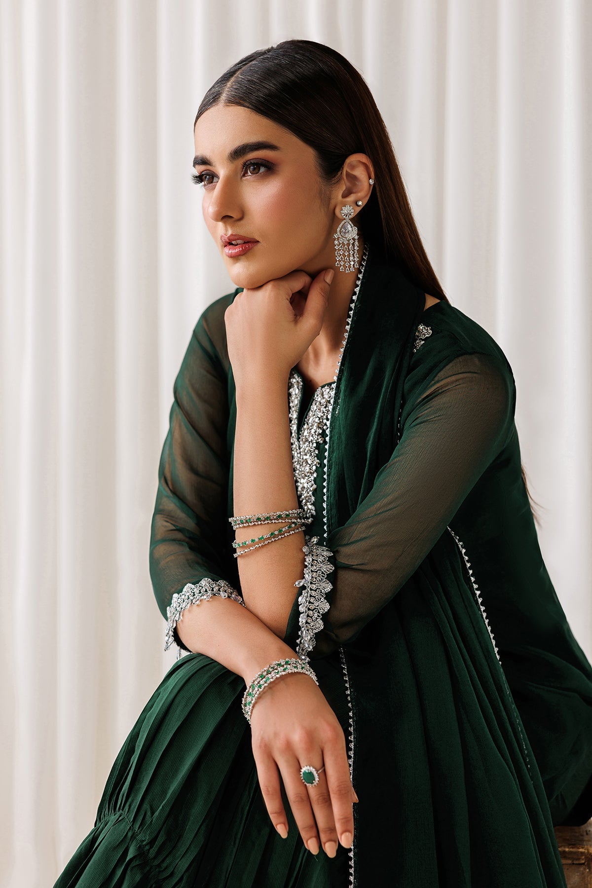 EMBROIDERED CHIFFON EN-1291