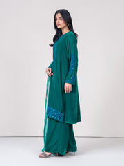 3 Piece Velvet Suit- Embroidered (Pret)
