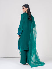 3 Piece Velvet Suit- Embroidered (Pret)