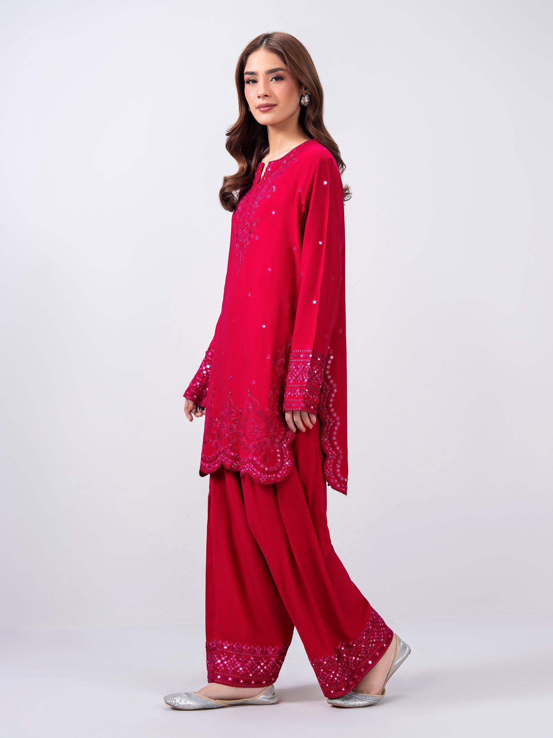 2 Piece Stone Suit- Embroidered (Pret)