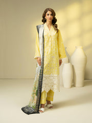 3 Piece Cambric Suit-Embroidered (Pret)