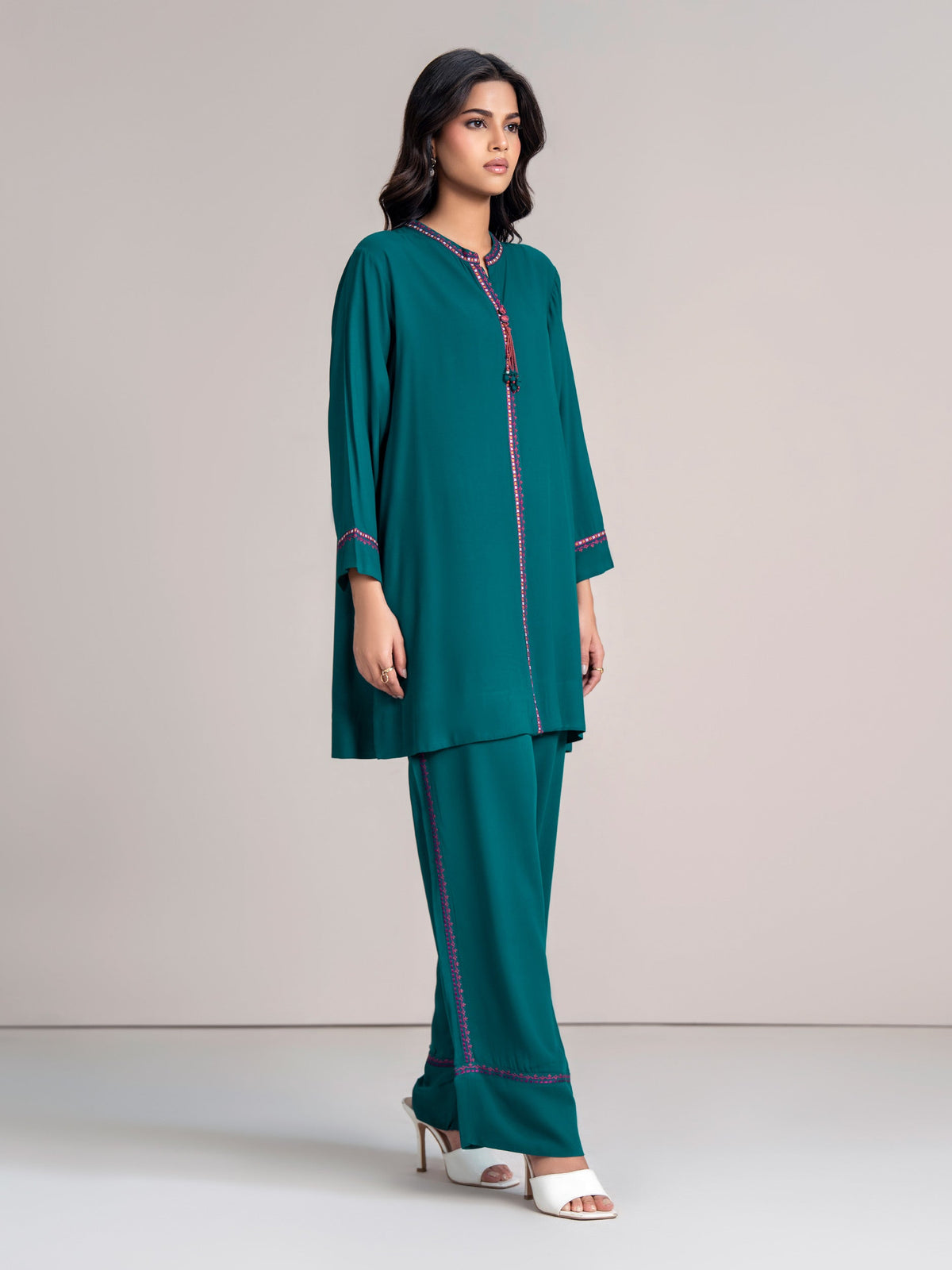 2 Piece Stone Suit- Embroidered (Pret)