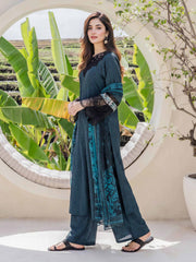 3 Piece Silk Suit- Embroidered (Pret)
