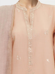 3 Piece Lawn Slub Suit- Embroidered (Pret)