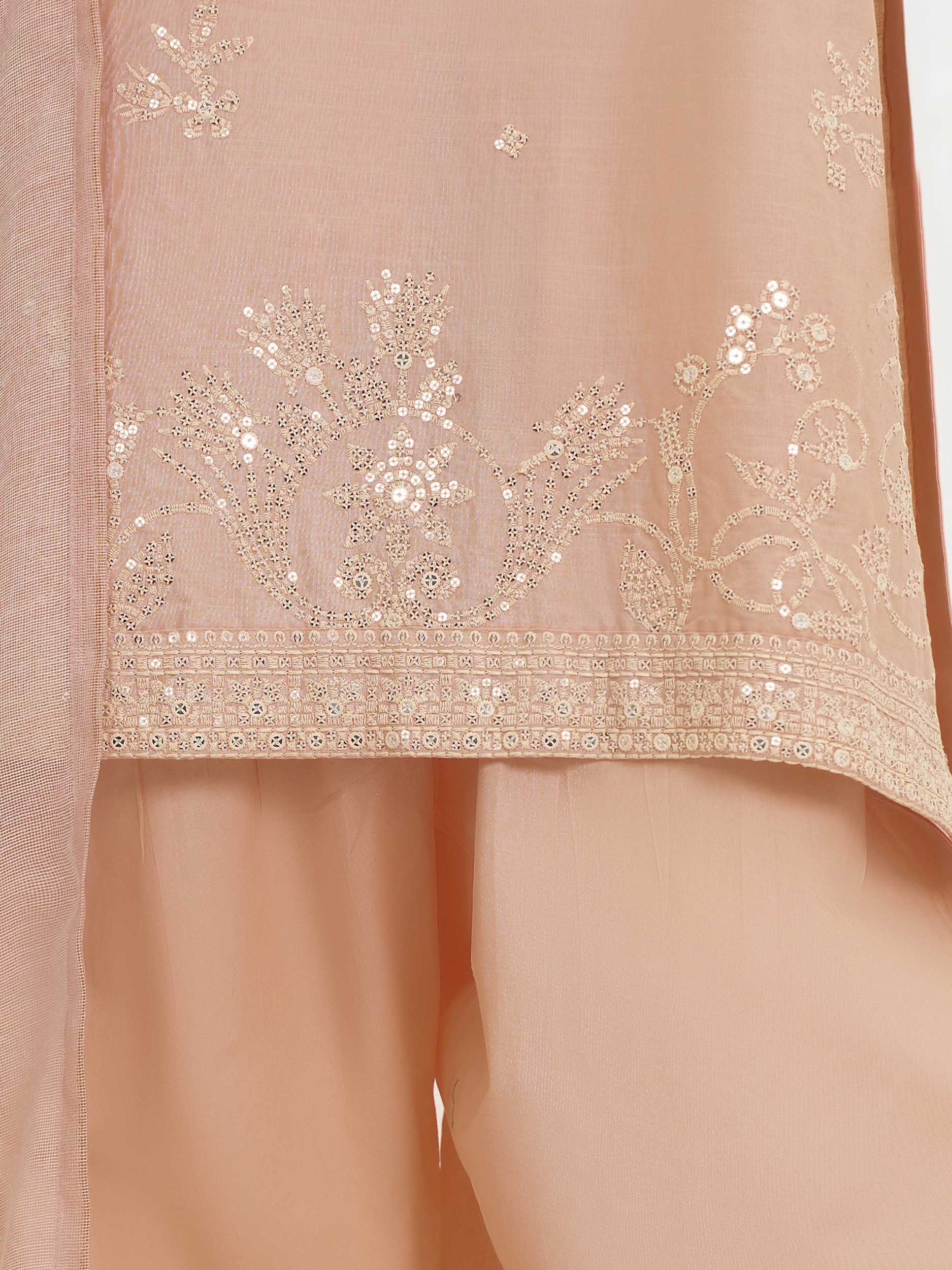 3 Piece Lawn Slub Suit- Embroidered (Pret)