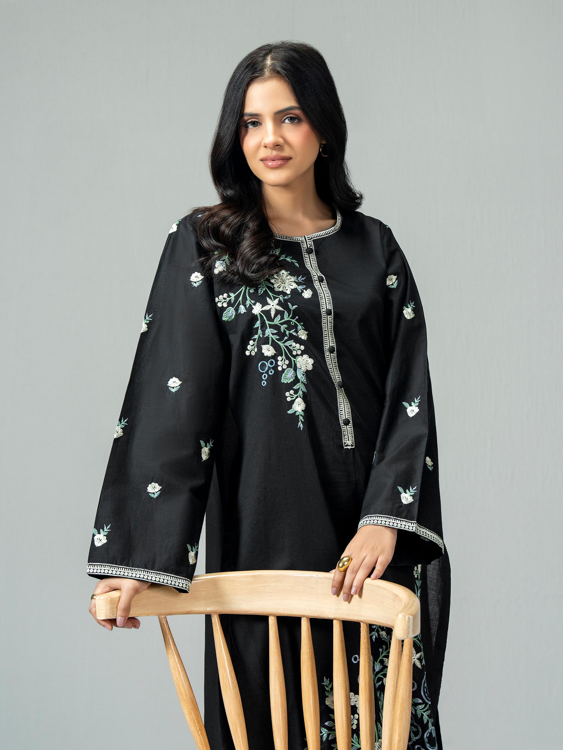 Cambric Shirt-Embroidered (Pret)