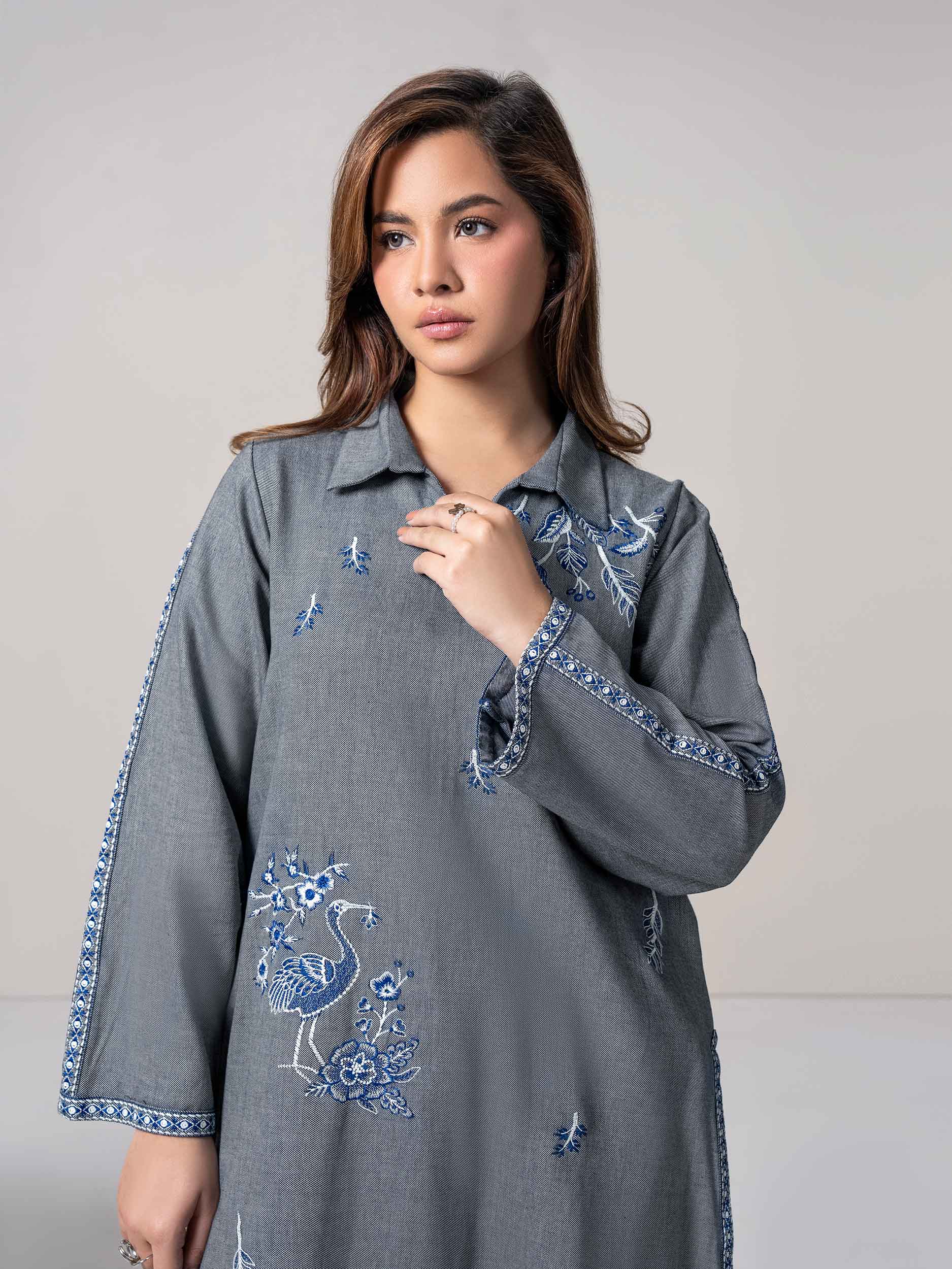Yarn Dyed Shirt-Embroidered (Pret)