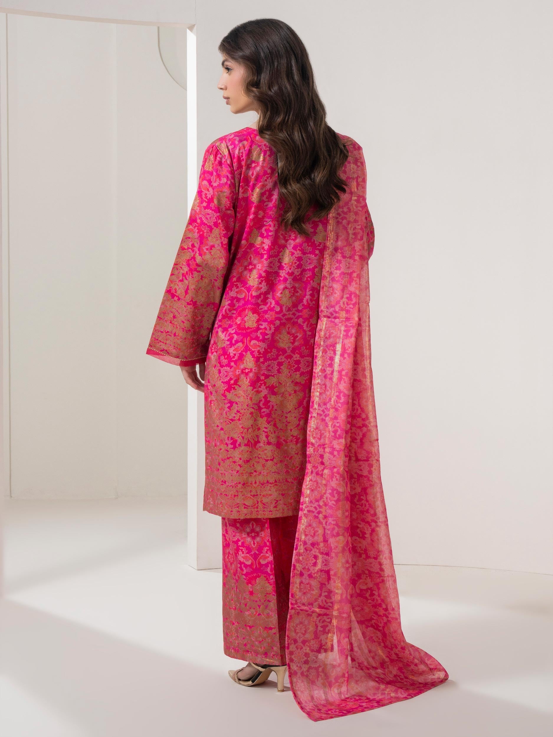 3 Piece Lawn Suit-Paste Print (Pret)