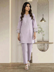 2 Piece Lawn Slub Suit- Embroidered (Pret)