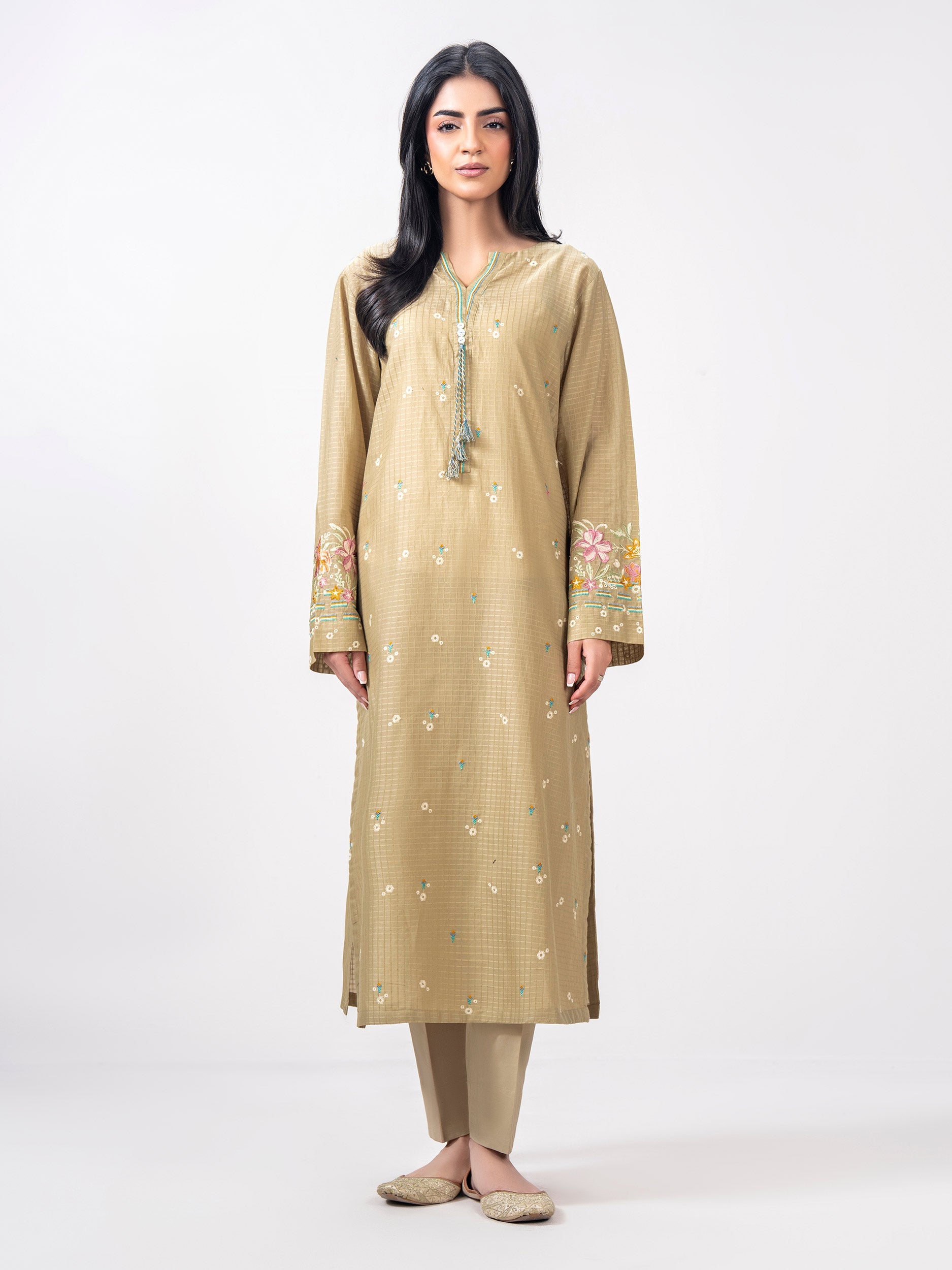 Lawn Texture Shirt- Embroidered (Pret)