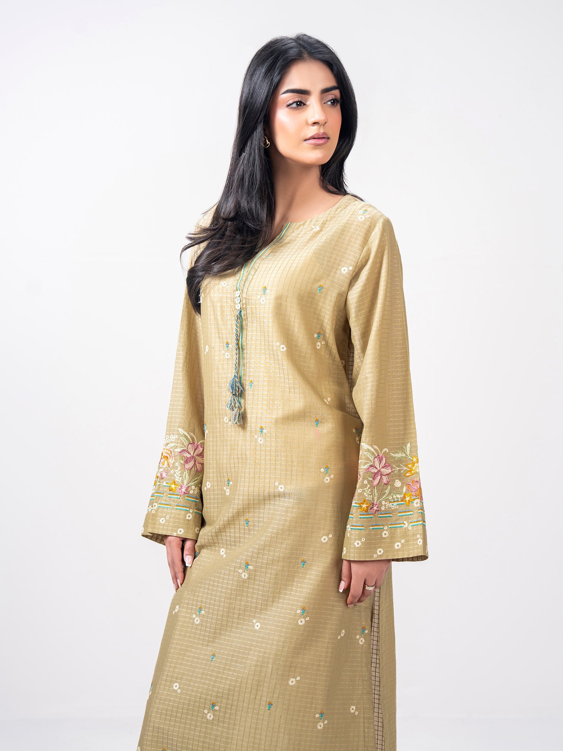 Lawn Texture Shirt- Embroidered (Pret)