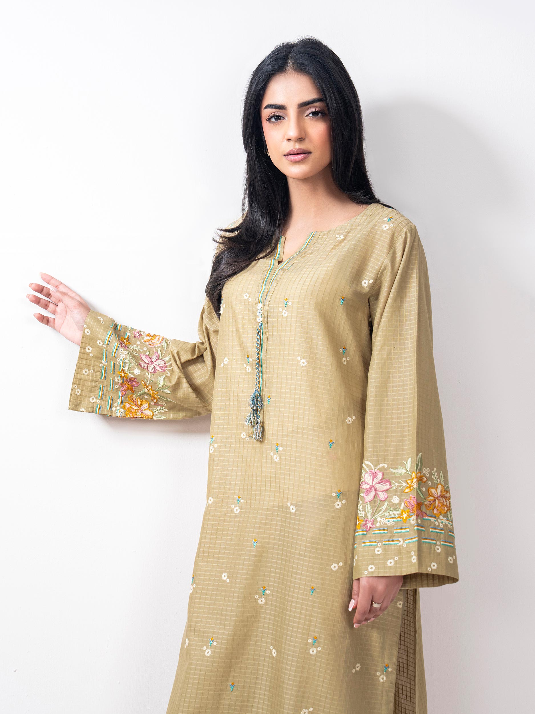 Lawn Texture Shirt- Embroidered (Pret)