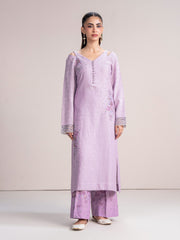 2 Piece Jacquard Suit- Embroidered (Pret)