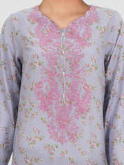 2 Piece Viscose Suit- Embroidered (Pret)