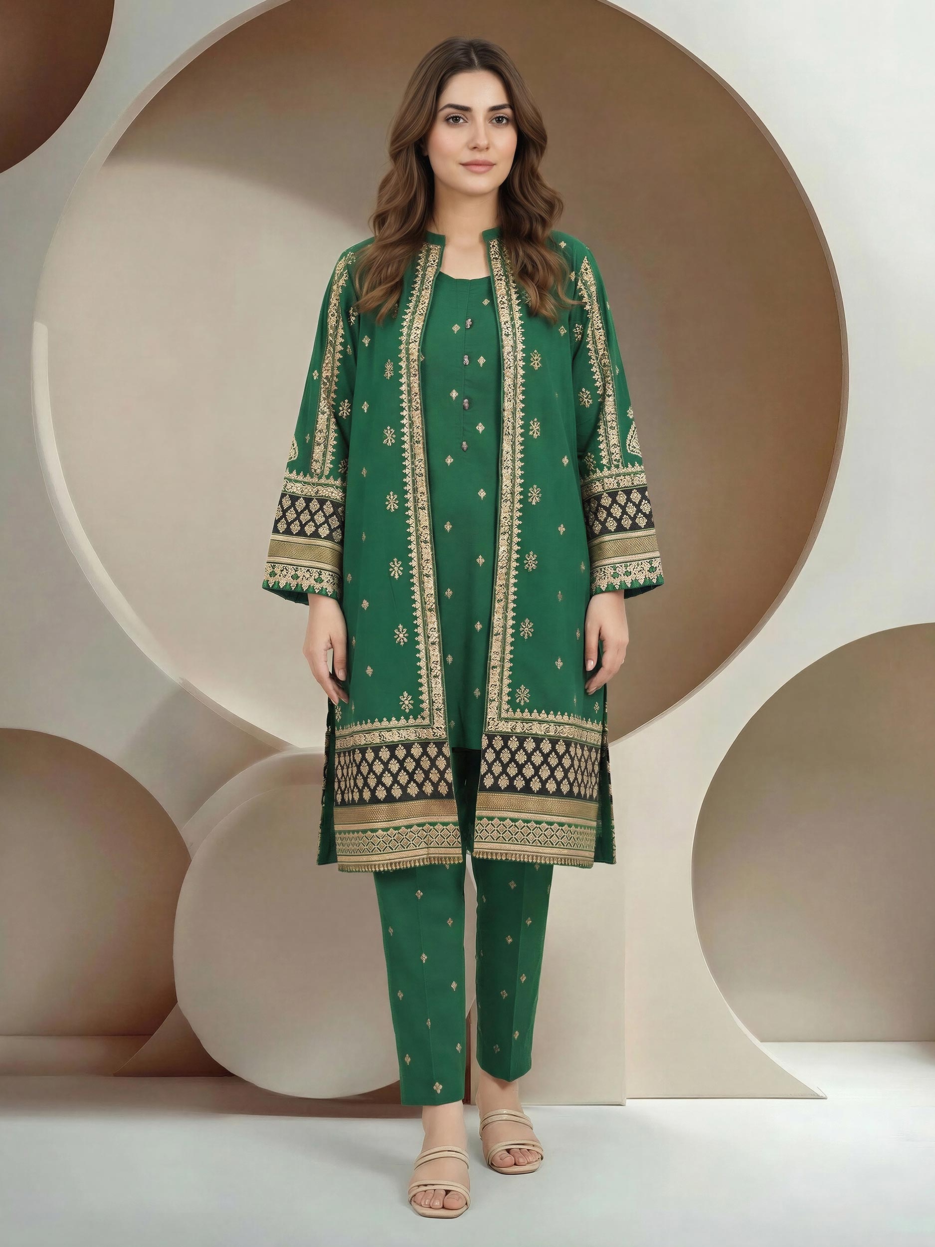 2 Piece Satin Suit (Pret)