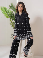 2 Piece Linen Suit- Embroidered (Pret)