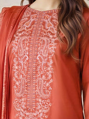3 Piece Silk Suit- Embroidered (Pret)