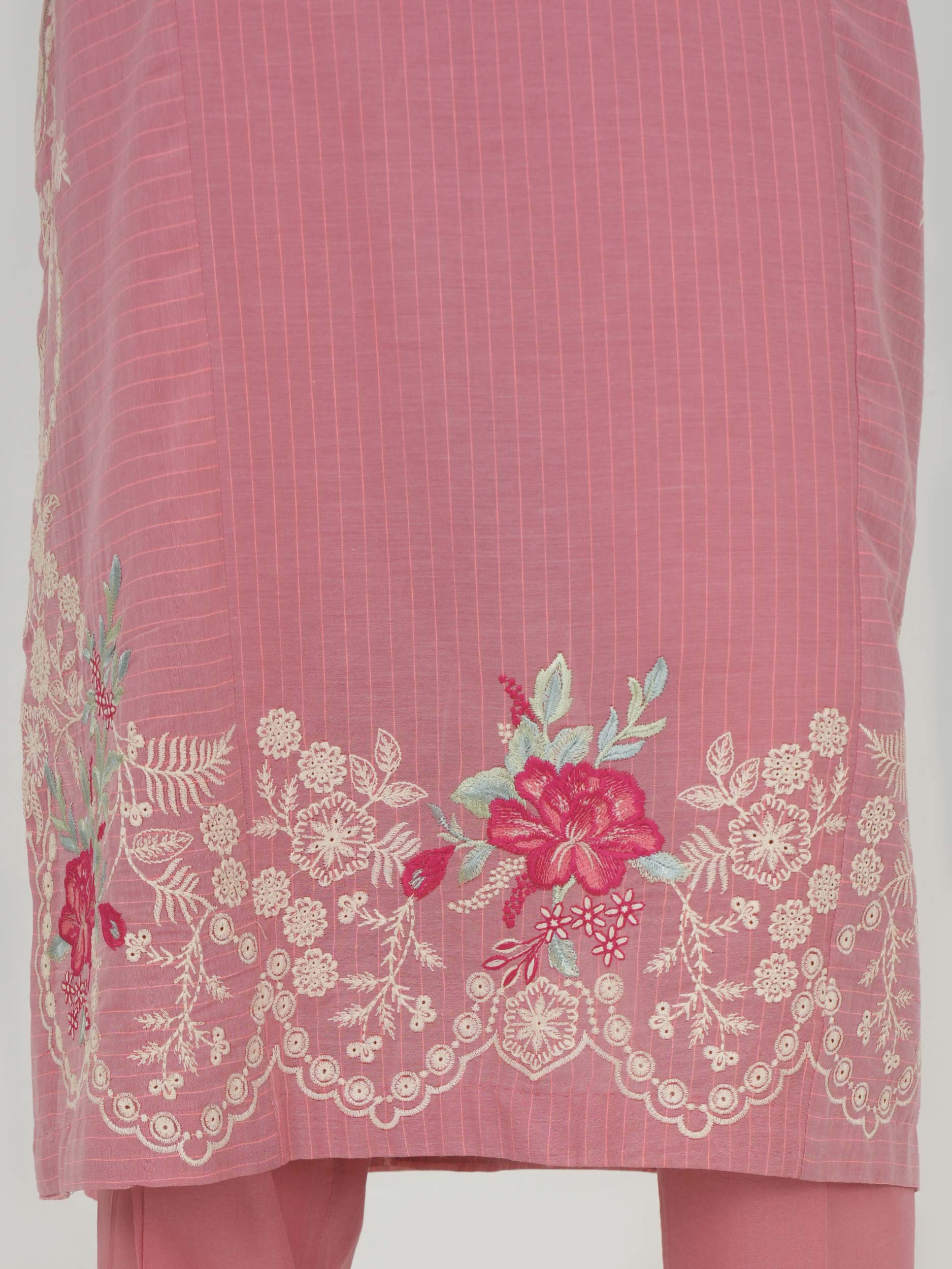 2 Piece Yarn Dyed Suit- Embroidered (Pret)