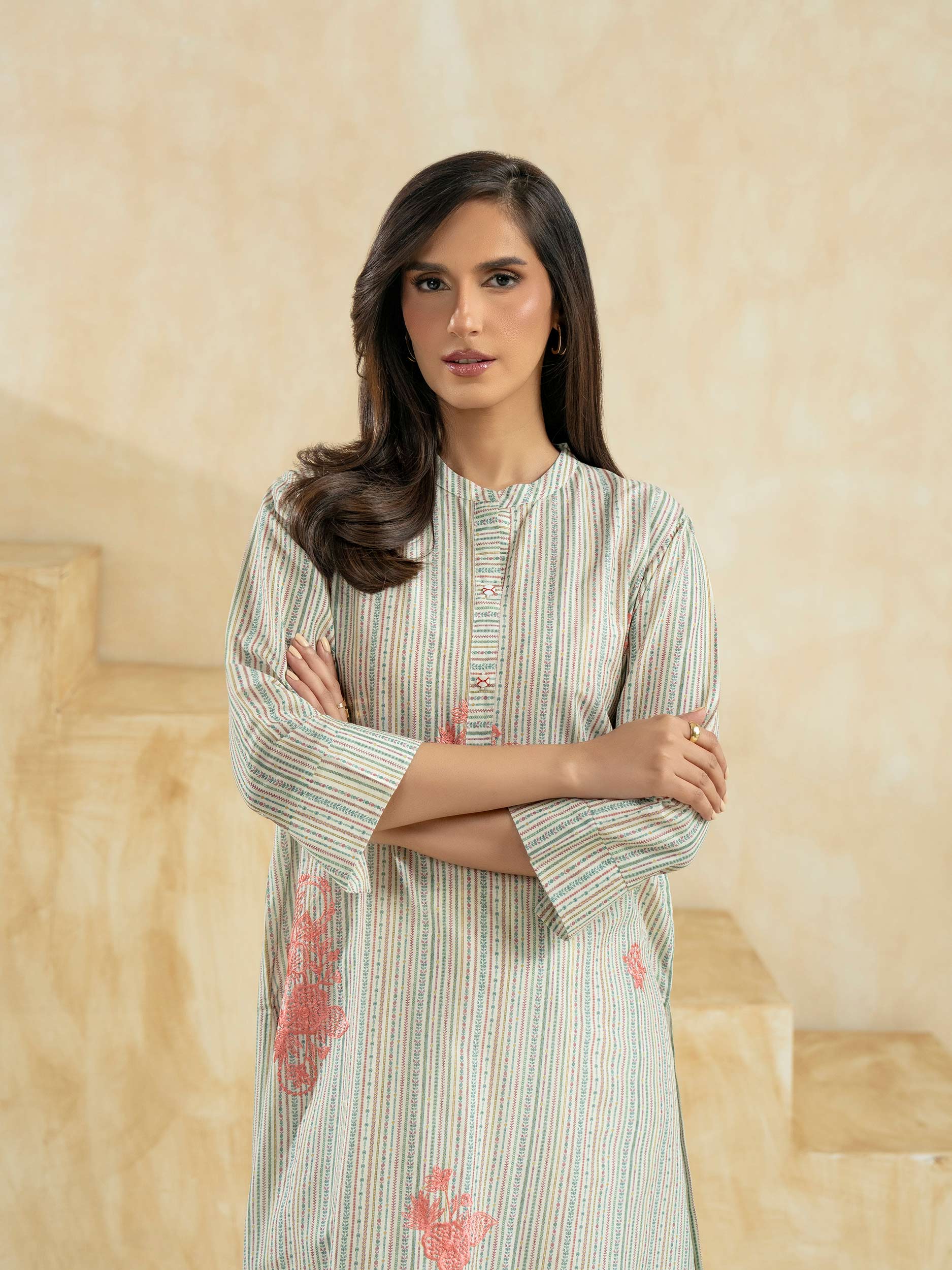 Lawn Shirt-Embroidered (Pret)